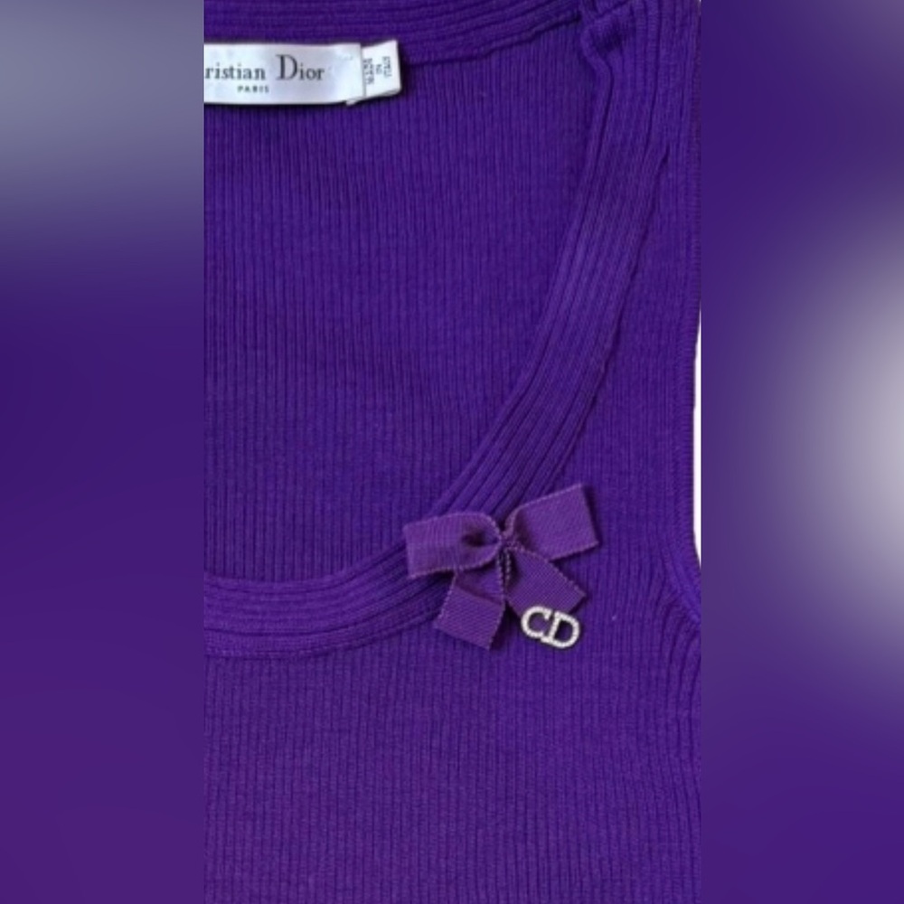 Full Set Dior Purple Women's Cardigan and Matching Tank   40/36